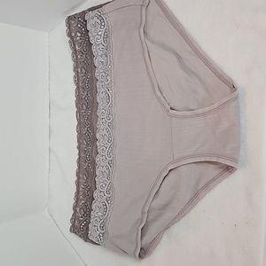 Felina | NWOT Women's Lace Rayon Cotton Blend Set of 2 Hipster Panties Sz L